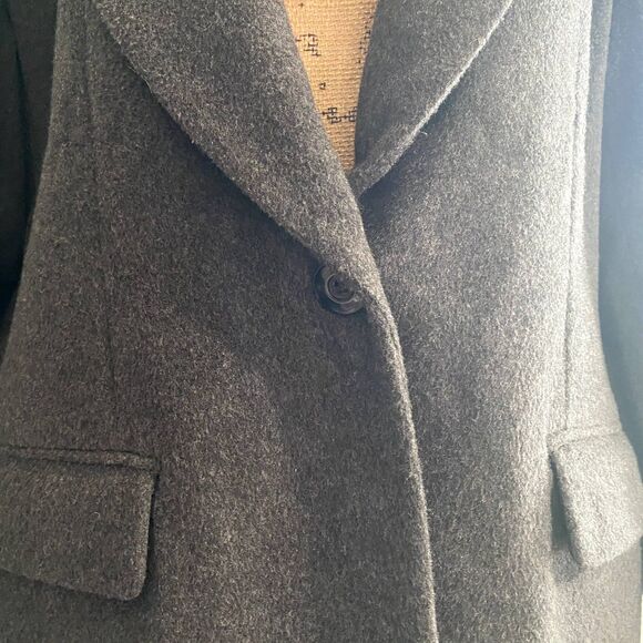 Vintage J.G. Hook Women's Charcoal Gray Blazer Wool Cashmere Blend Size 14 - Picture 2 of 5